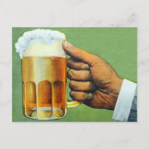 Briefkaart Vintage van beer Bier Frosty Mok