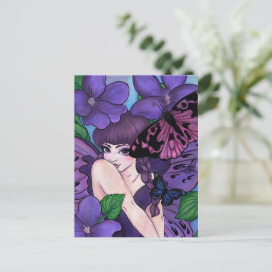briefkaart "Violet" (Staand voorkant)