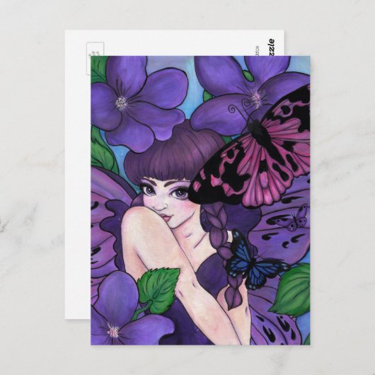 briefkaart "Violet" (Voorkant / Achterkant)