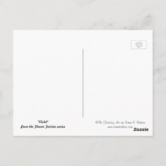 briefkaart "Violet" (Achterkant)