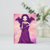 briefkaart "Violet Angel" (Staand voorkant)