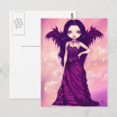 briefkaart "Violet Angel" (Voorkant / Achterkant)
