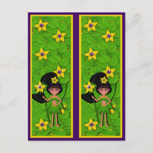 Briefkaart Violet Bladwijzer (Voorkant)