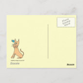 Briefkaart vis en kat (Achterkant)