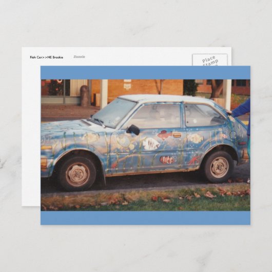 Briefkaart visauto (Voorkant / Achterkant)