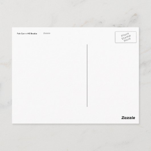 Briefkaart visauto (Achterkant)