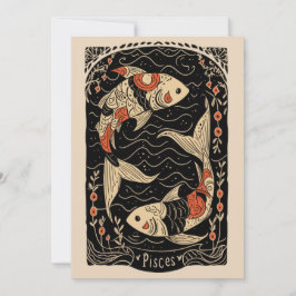 Briefkaart - Vissen Hemelse Zodiac Art