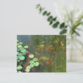 Briefkaart visvijver (Staand voorkant)