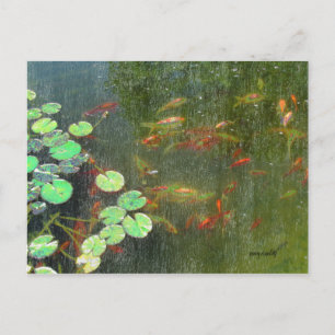 Briefkaart visvijver