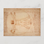 Briefkaart Vitruviaans Man door Leonardo da Vinci (Voorkant)