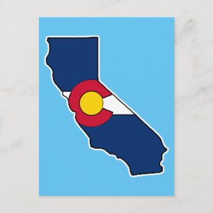 Briefkaart vlag van Californië - Colorado