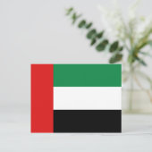 Briefkaart Vlag Verenigde Arabische Emiraten (Staand voorkant)