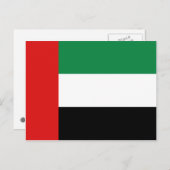 Briefkaart Vlag Verenigde Arabische Emiraten (Voorkant / Achterkant)