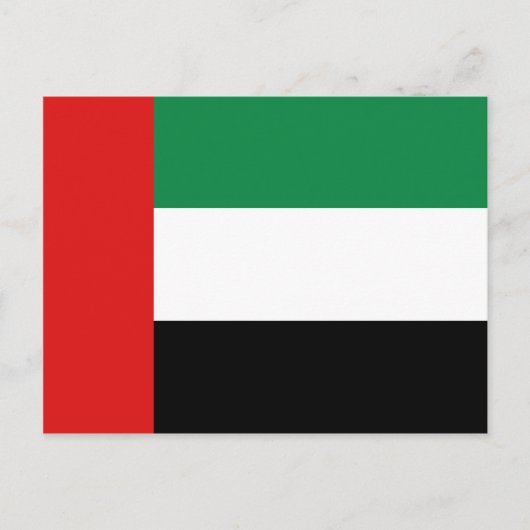 Briefkaart Vlag Verenigde Arabische Emiraten (Voorkant)