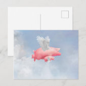 Briefkaart vliegende biggen (Voorkant / Achterkant)