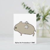 Briefkaart vliegende hamster (Staand voorkant)
