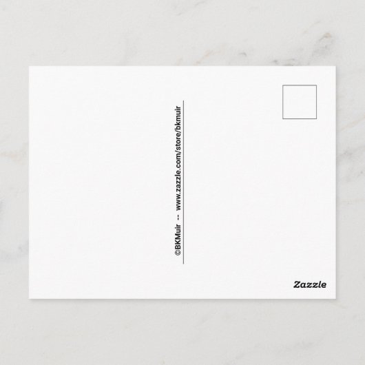 Briefkaart - Vliegende hond over LA Harbour Light (Achterkant)