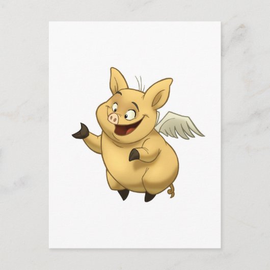 Briefkaart vliegende varkens (Voorkant)