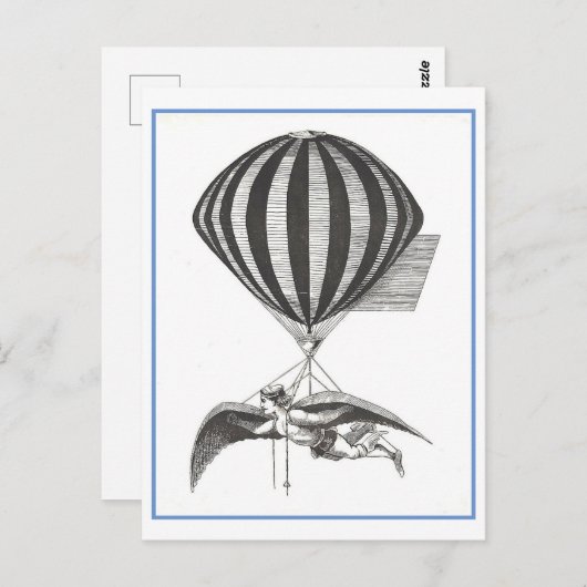 Briefkaart  vliegmachine (Voorkant / Achterkant)