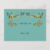 Briefkaart  Vlinders Blauwgroen (Voorkant)