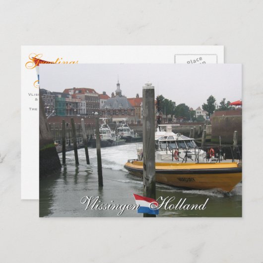 Briefkaart Vlissingen Pilot Boat Holland (Voorkant / Achterkant)