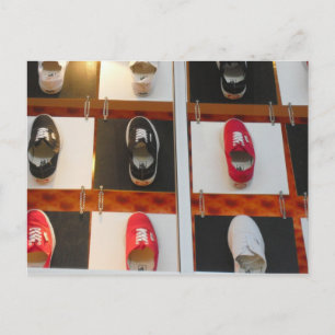 Briefkaart voetafdruk