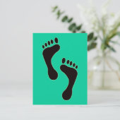 Briefkaart voetafdrukken (Staand voorkant)