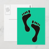 Briefkaart voetafdrukken (Voorkant / Achterkant)