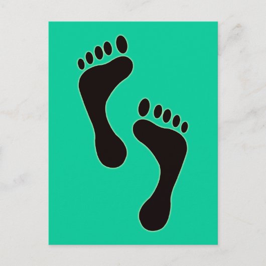 Briefkaart voetafdrukken (Voorkant)