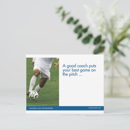 Briefkaart Voetbal (Staand voorkant)