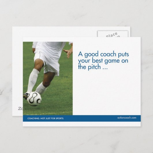 Briefkaart Voetbal (Voorkant / Achterkant)