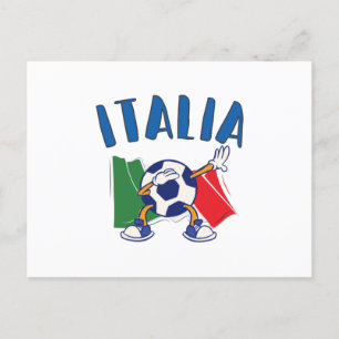 Briefkaart Voetbal vlag Italië