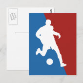 Briefkaart Voetbalspeler (Voorkant / Achterkant)