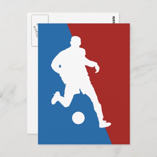 Briefkaart Voetbalspeler (Voorkant / Achterkant)