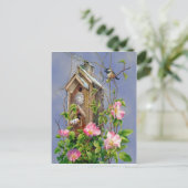 Briefkaart vogelhuis (Staand voorkant)