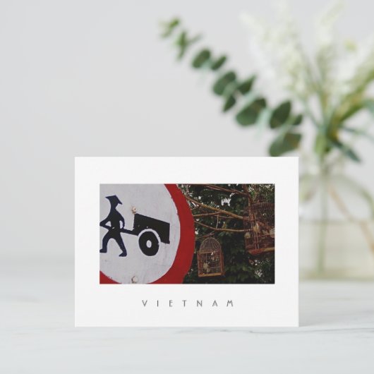 Briefkaart vogelkooien (Staand voorkant)