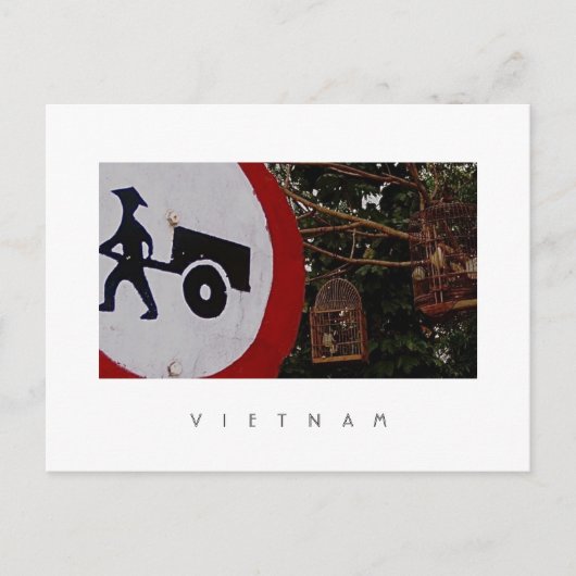 Briefkaart vogelkooien (Voorkant)