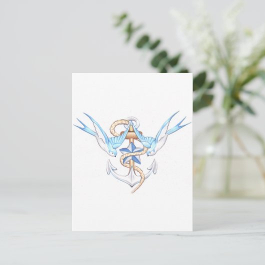 briefkaart vogels (Staand voorkant)