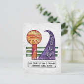 Briefkaart vogels - grappig geobsedeerd door vogel (Staand voorkant)