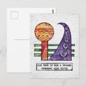 Briefkaart vogels - grappig geobsedeerd door vogel (Voorkant / Achterkant)