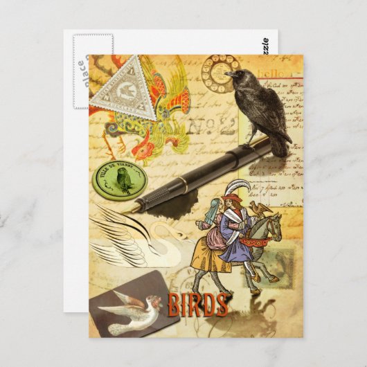 briefkaart "Vogelvogels" (Voorkant / Achterkant)