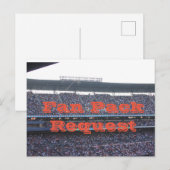 Briefkaart voor aanvraag van een Fan Pack (Voorkant / Achterkant)