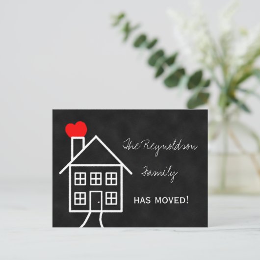 Briefkaart voor adreswijziging (Staand voorkant)