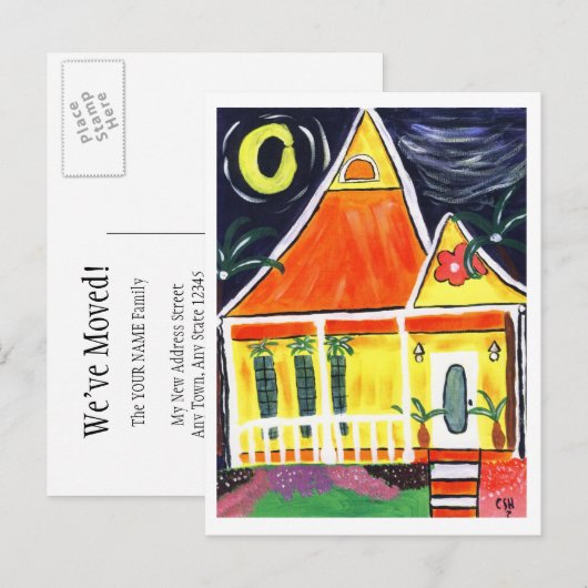 Briefkaart voor adreswijziging (Voorkant / Achterkant)