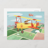 Briefkaart voor aflevering van het vliegtuig (Voorkant / Achterkant)