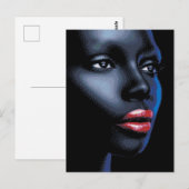 Briefkaart voor Afrikaanse dameskunst (Voorkant / Achterkant)