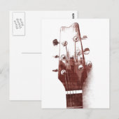 briefkaart voor akoestische gitaarschets (Voorkant / Achterkant)