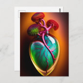 Briefkaart voor anatomische glassoorten (Voorkant / Achterkant)