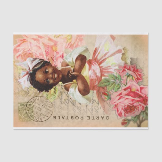 Briefkaart voor baby's - Weefpapier Tissuepapier (Voorkant)