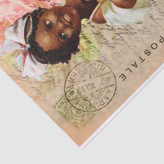 Briefkaart voor baby's - Weefpapier Tissuepapier (Detail)